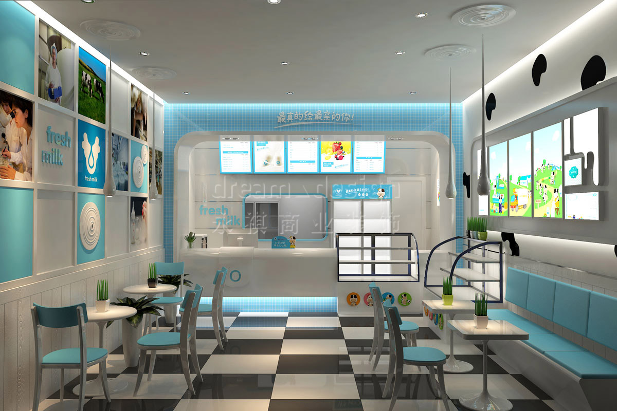 長(zhǎng)沙萫草原真鮮奶裝修設(shè)計(jì)效果圖_長(zhǎng)沙餐飲裝修案例_長(zhǎng)沙裝修公司_永祺商業(yè)裝飾