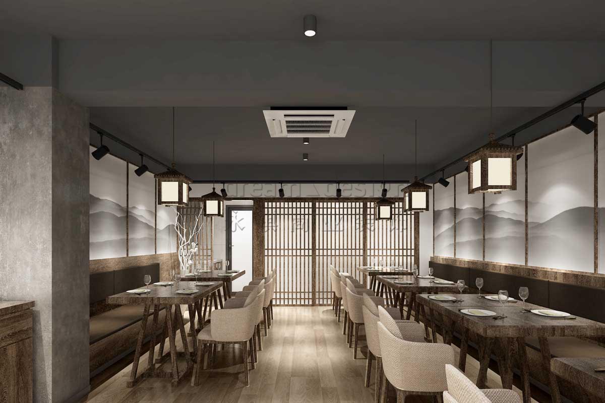 木夕壽司店面設(shè)計(jì)效果圖2